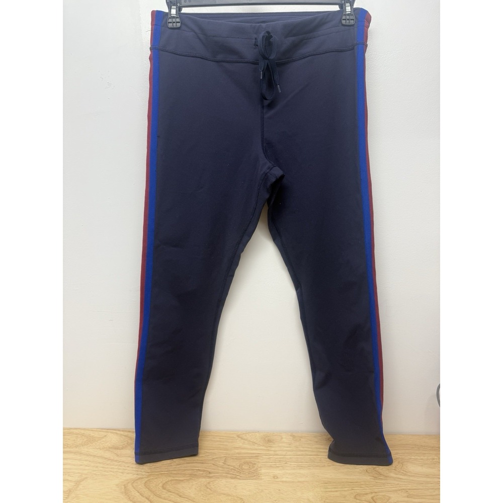J. Crew‎ Stretch Blue/ Red Striped Ankle Pants Drawstring Jogger Women Large #9